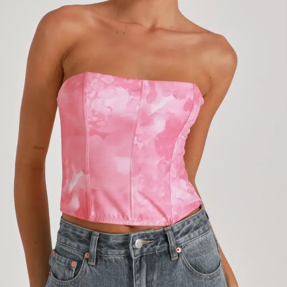 Glassons Square Neck Print Corset Top